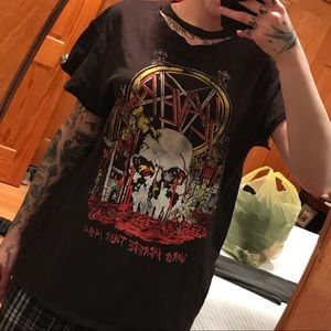 SLAYER DISTRESSED TOUR TEE